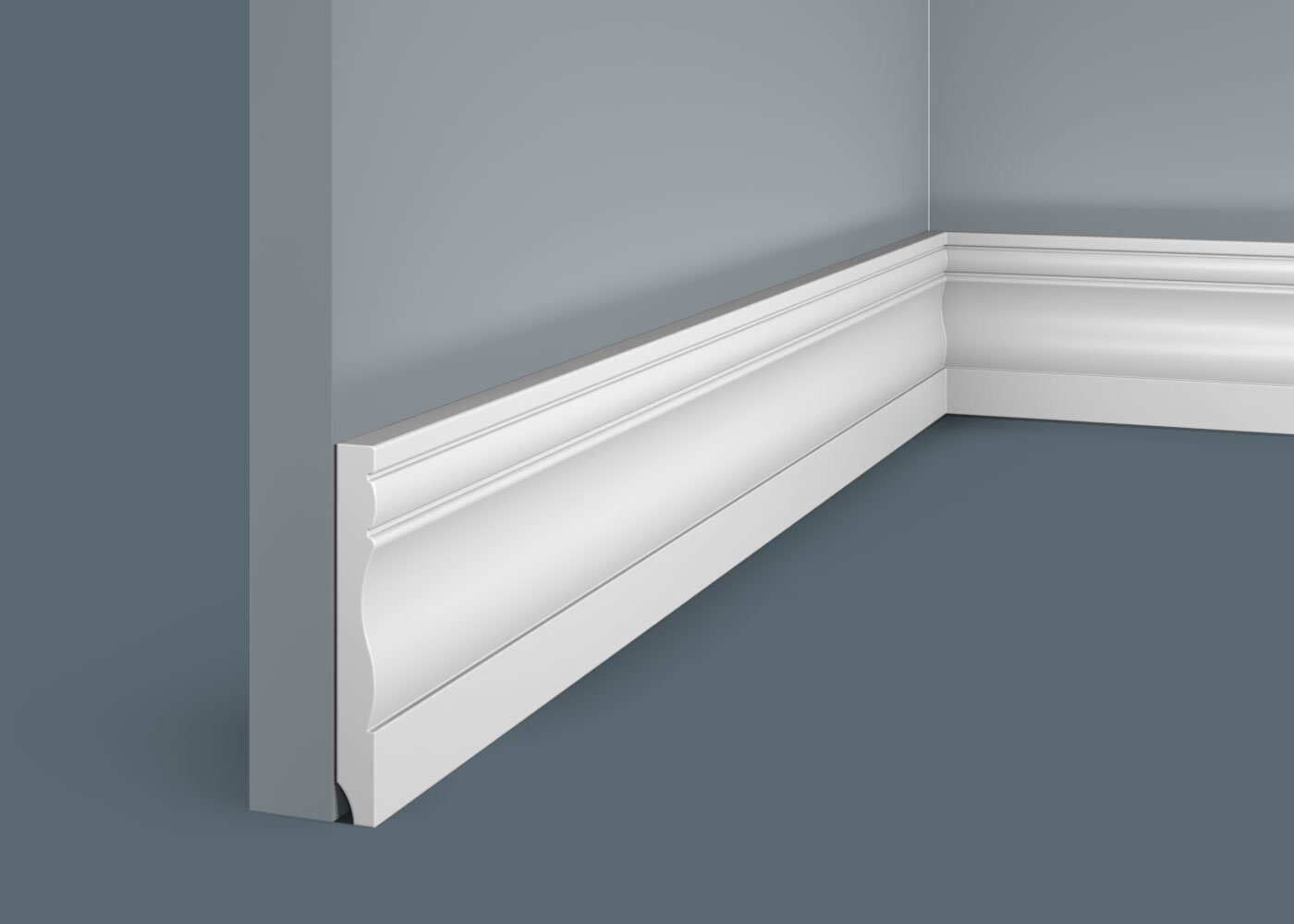 Плинтус под покраску Cosca Decor Экополимер PX015 2000×80×11