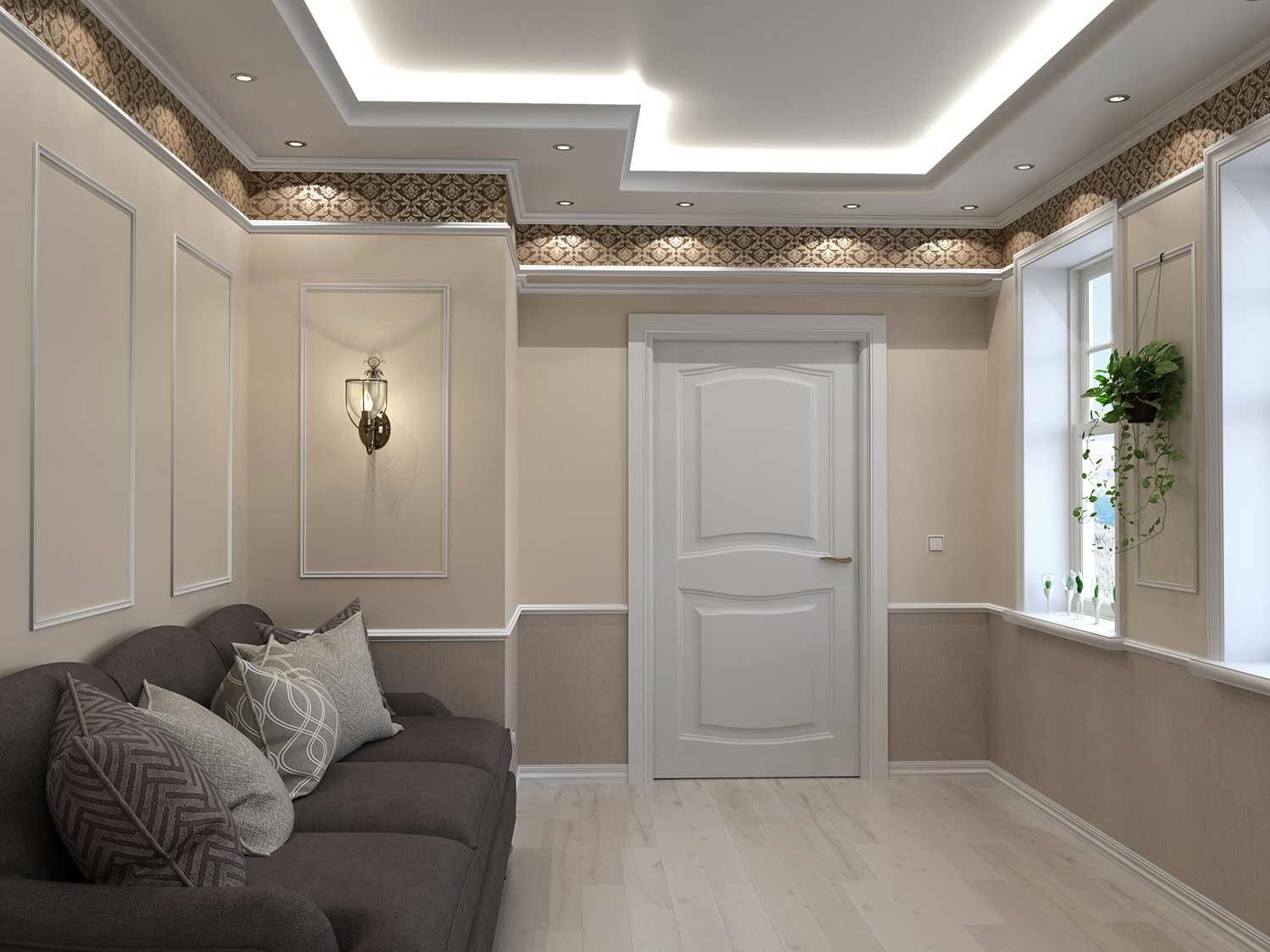 Плинтус под покраску Cosca Decor Экополимер PX015 2000×80×11 фото в интерьере