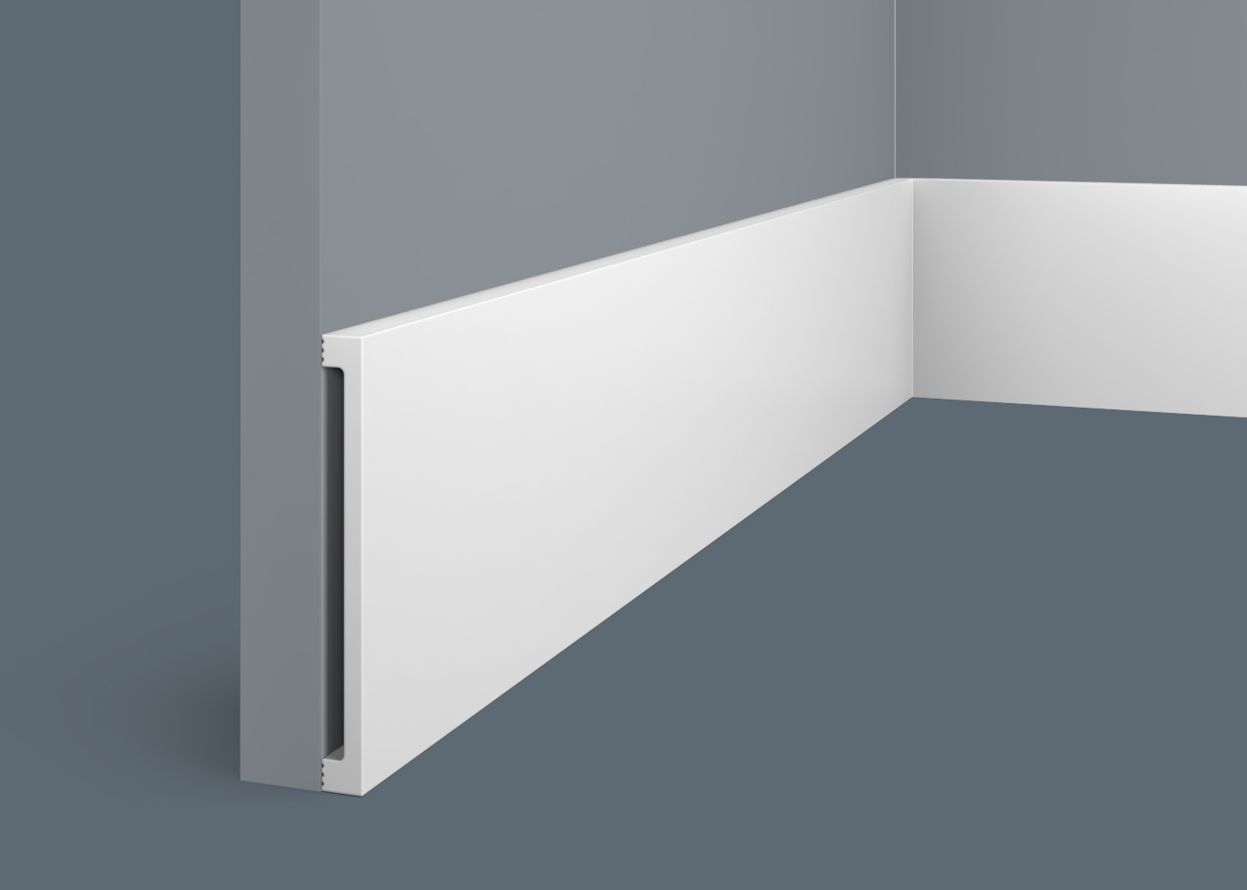 Плинтус под покраску Cosca Decor Экополимер PX057 2000×100×10