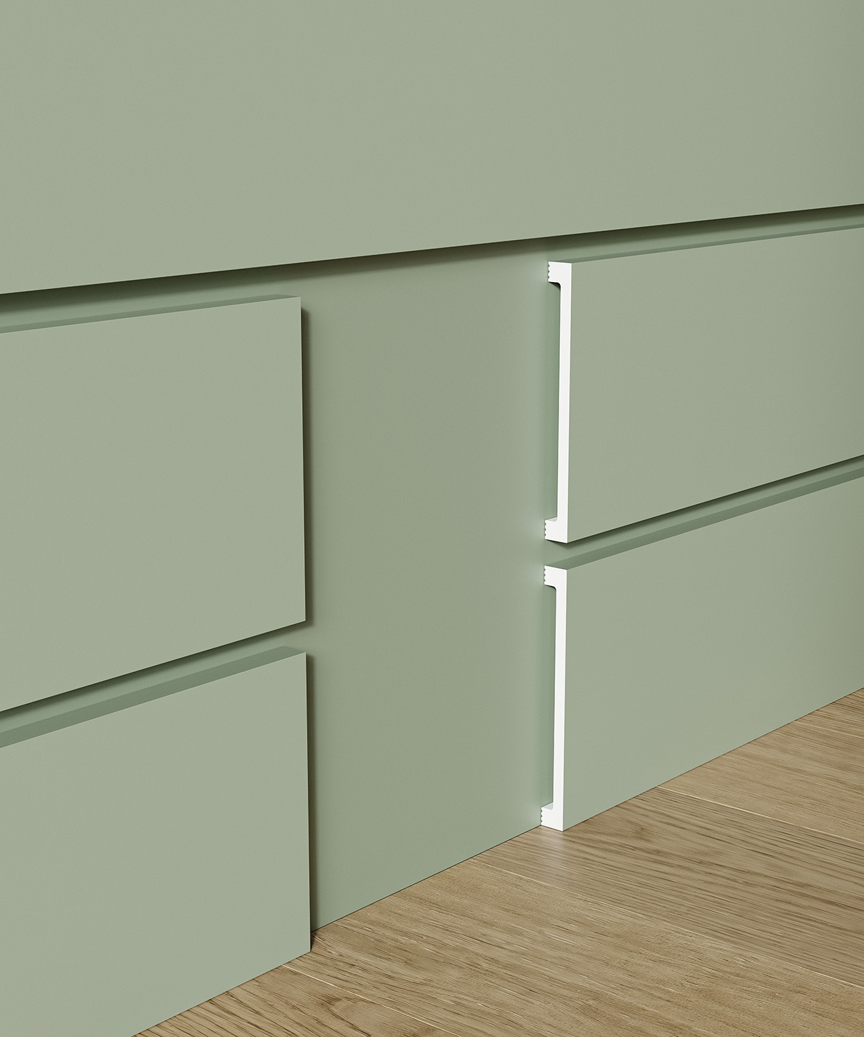 Плинтус под покраску Cosca Decor Экополимер PX057 2000×100×10 фото в интерьере