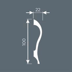 Плинтус под покраску Cosca Decor Экополимер PX038 2000×100×22