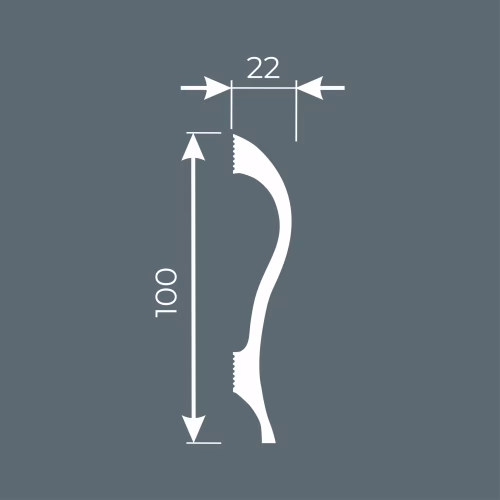 Плинтус под покраску Cosca Decor Экополимер PX038 2000×100×22