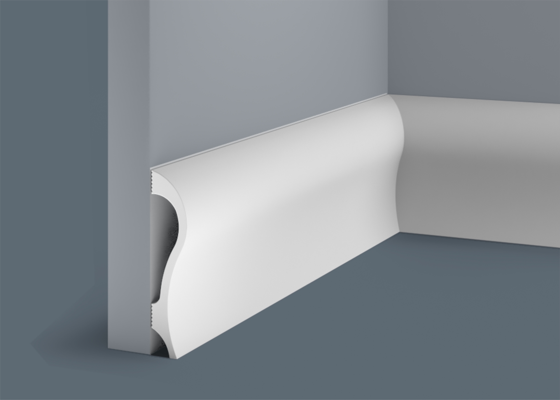 Плинтус под покраску Cosca Decor Экополимер PX038 2000×100×22