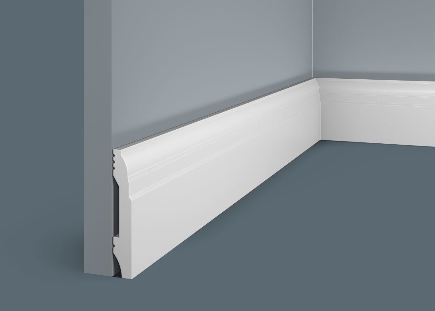 Плинтус под покраску Cosca Decor Экополимер PX021 2000×80×13