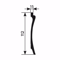 Плинтус под покраску Cosca Decor Экополимер PX046 2000×112×15