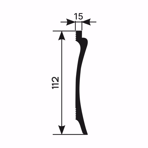 Плинтус под покраску Cosca Decor Экополимер PX046 2000×112×15