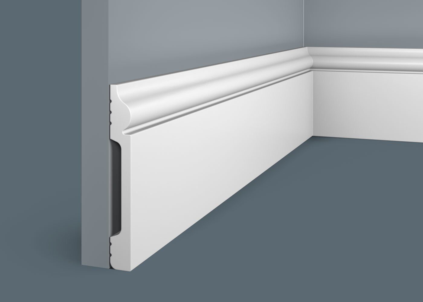 Плинтус под покраску Cosca Decor Экополимер PX004 2000×119×15