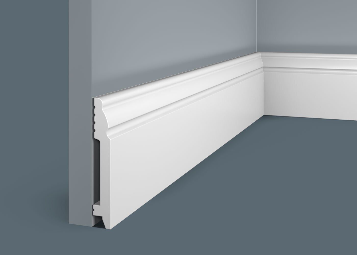 Плинтус под покраску Cosca Decor Экополимер PX027 2000×99×15