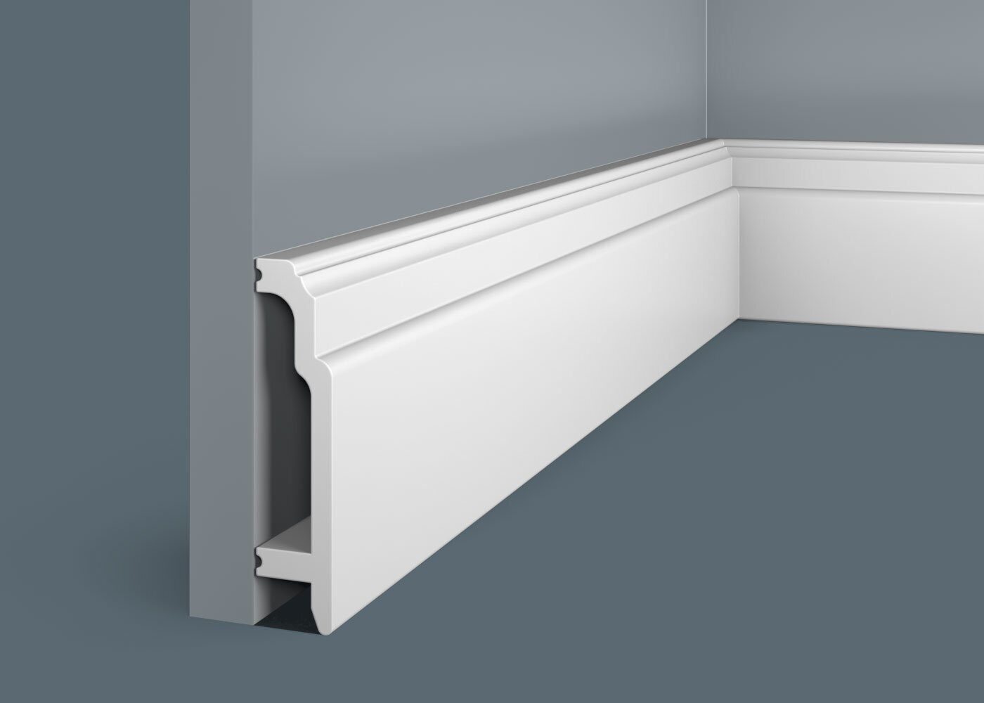 Плинтус под покраску Cosca Decor Экополимер PX003 2000×102×24