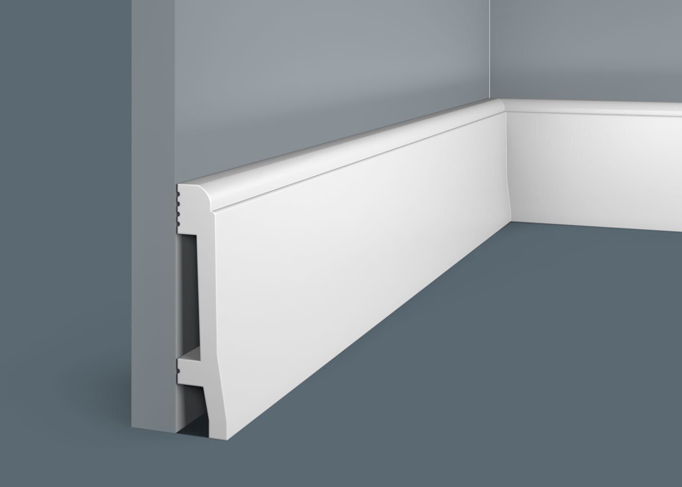 Плинтус под покраску Cosca Decor Экополимер PX022 2000×100×22