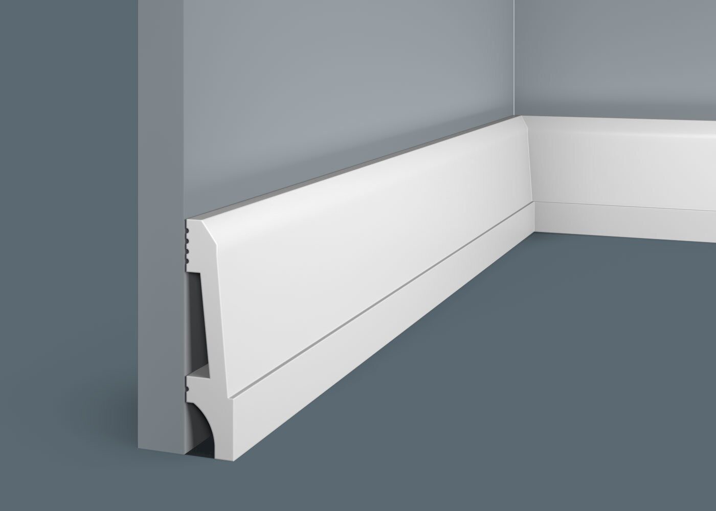 Плинтус под покраску Cosca Decor Экополимер PX023 2000×90×20