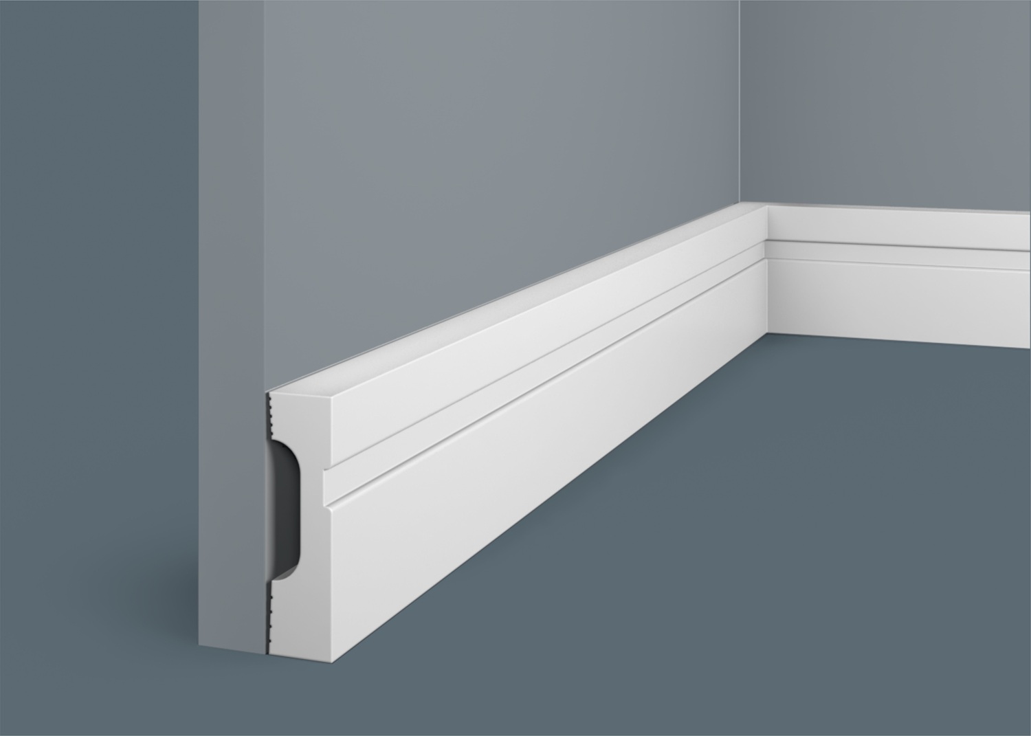 Плинтус под покраску Cosca Decor Экополимер PX029 2000×70×19