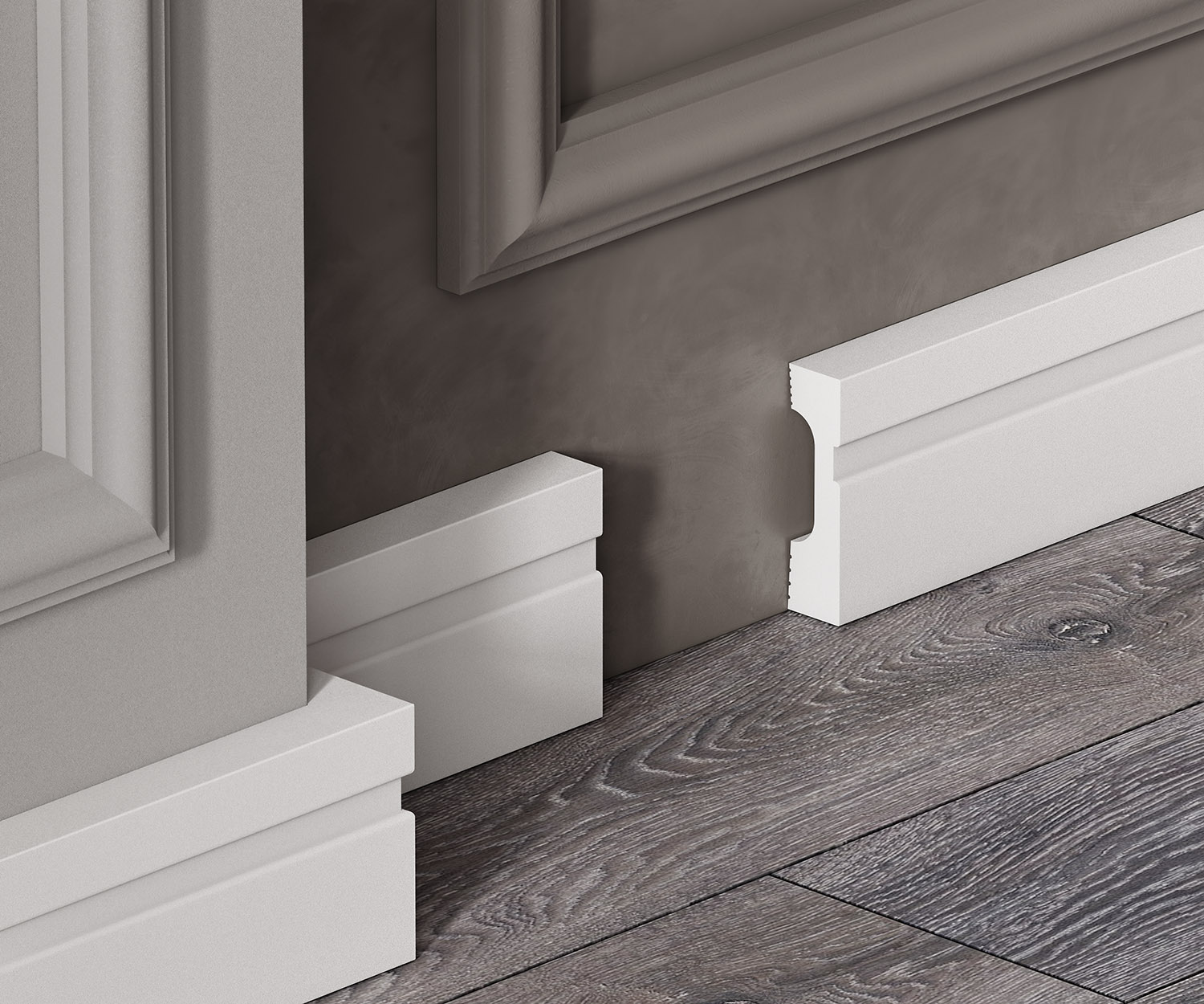 Плинтус под покраску Cosca Decor Экополимер PX029 2000×70×19 фото в интерьере