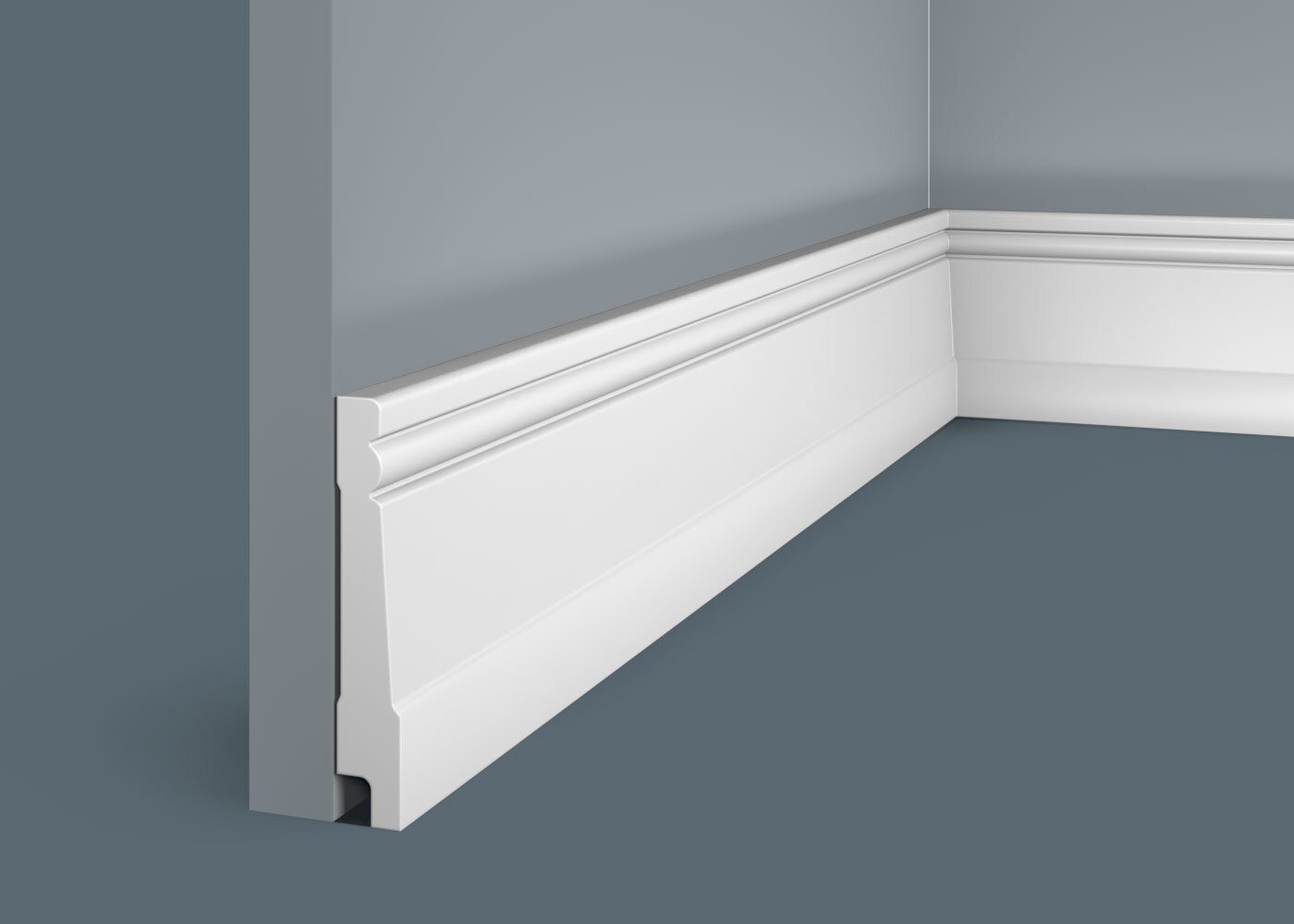 Плинтус под покраску Cosca Decor Экополимер PX016 2000×90×15