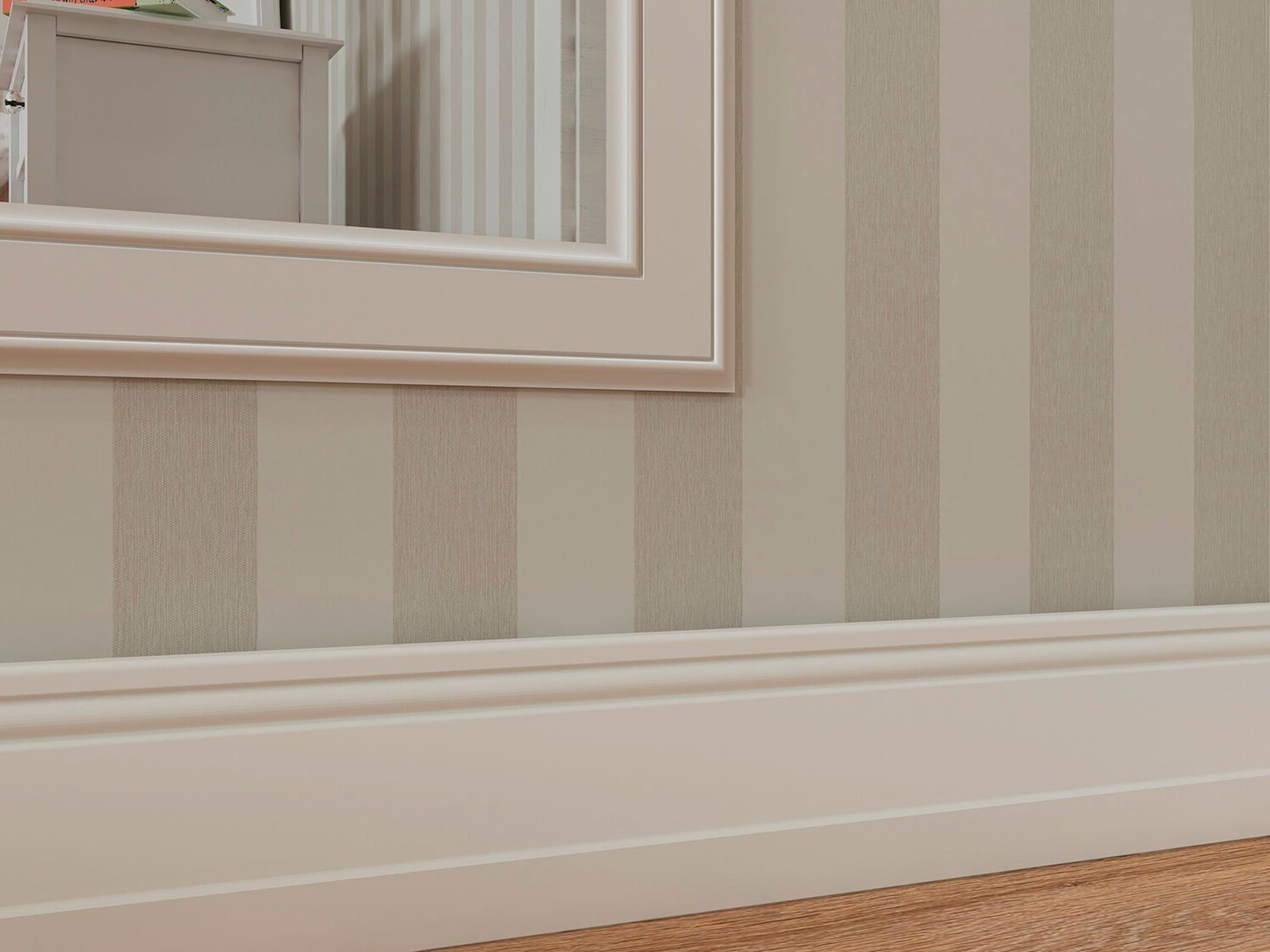 Плинтус под покраску Cosca Decor Экополимер PX016 2000×90×15 фото в интерьере