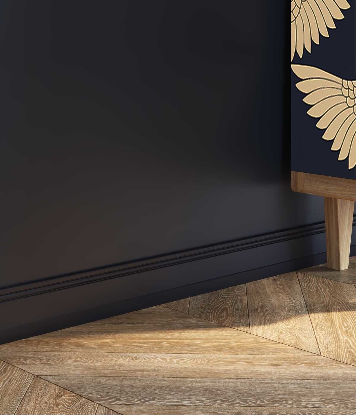 Плинтус под покраску Cosca Decor Экополимер PX016 2000×90×15 фото в интерьере