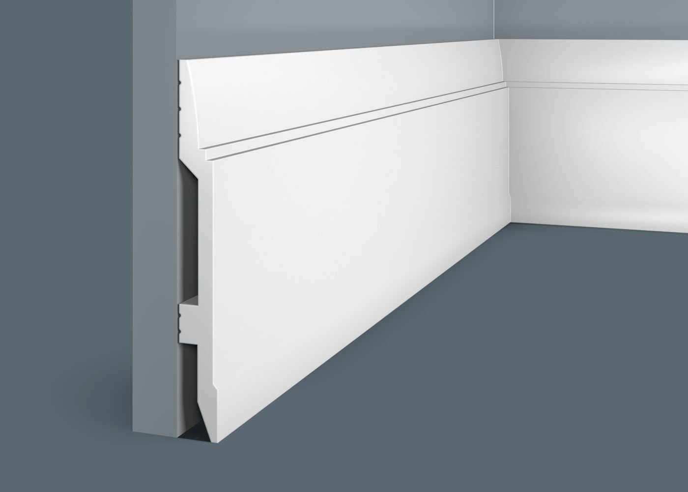 Плинтус под покраску Cosca Decor Экополимер PX007 2000×150×17