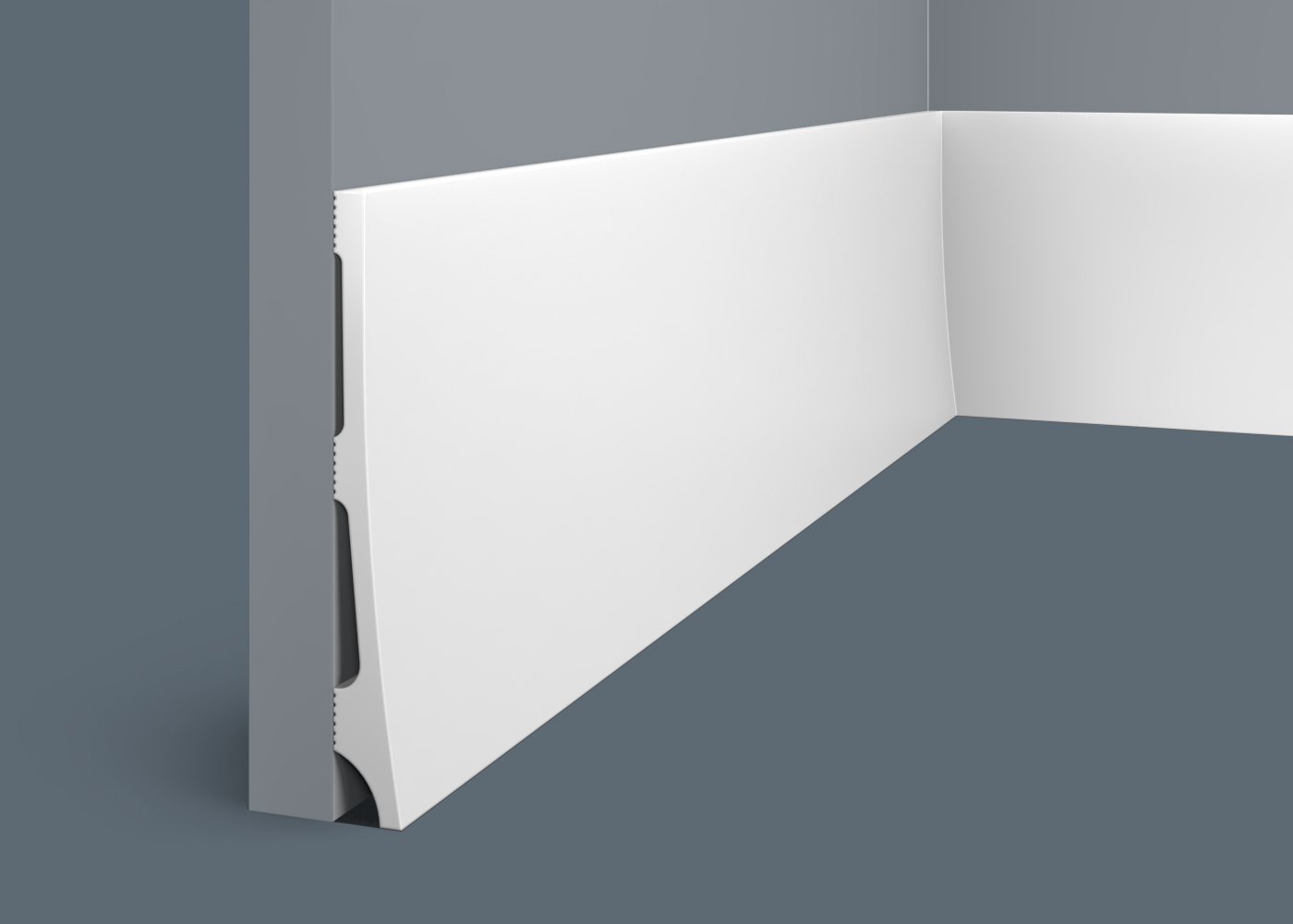 Плинтус под покраску Cosca Decor Экополимер PX040 2000×133×16