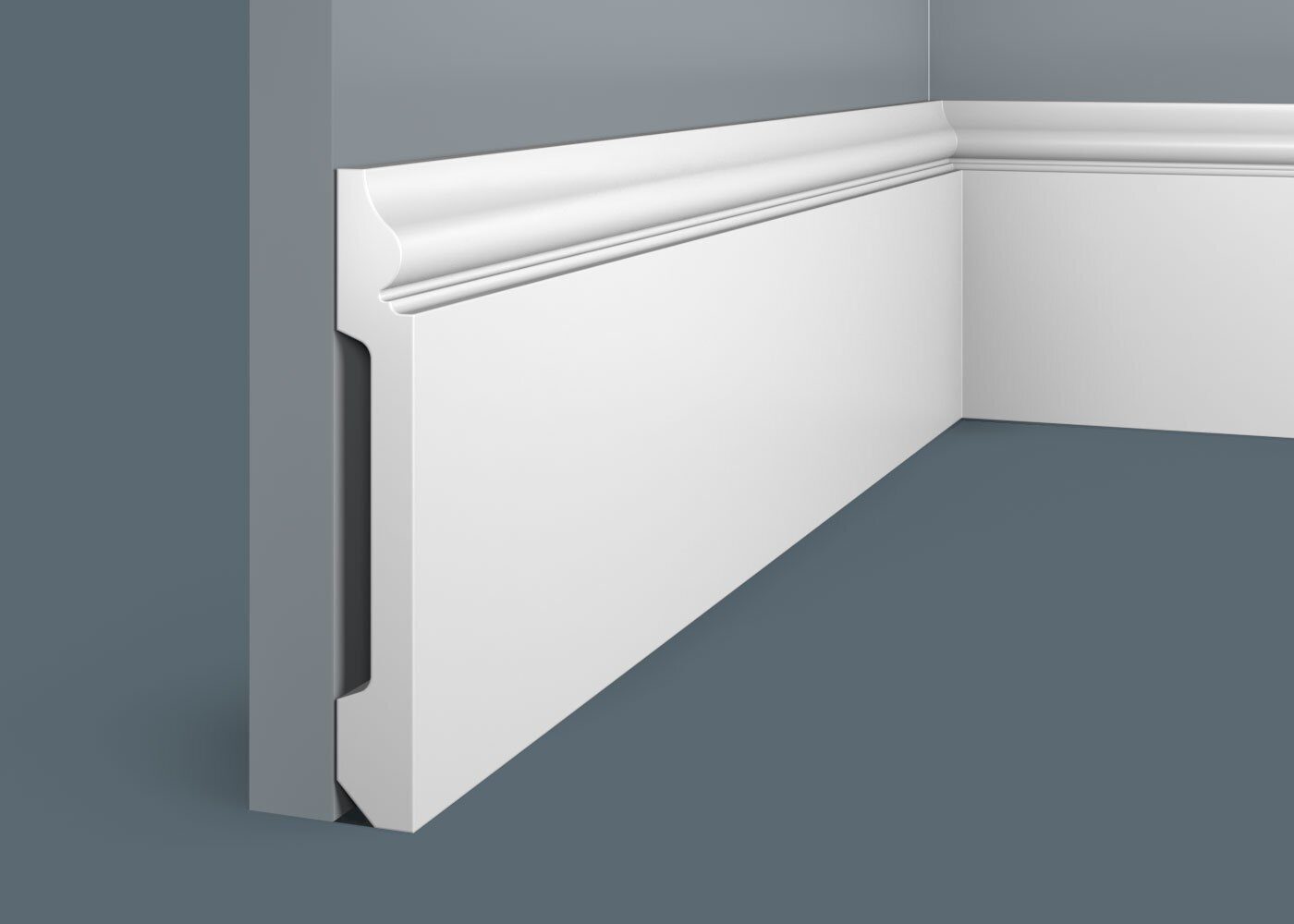 Плинтус под покраску Cosca Decor Экополимер PX006 2000×138×18