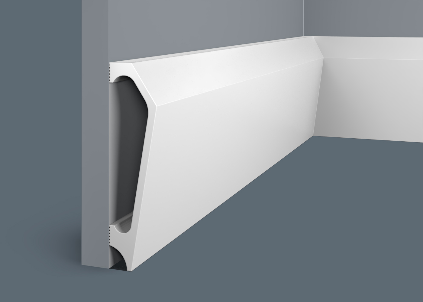 Плинтус под покраску Cosca Decor Экополимер PX041 2000×133×16