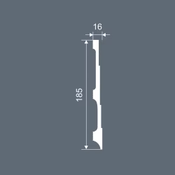 Плинтус под покраску Cosca Decor Экополимер PX044 2000×185×16