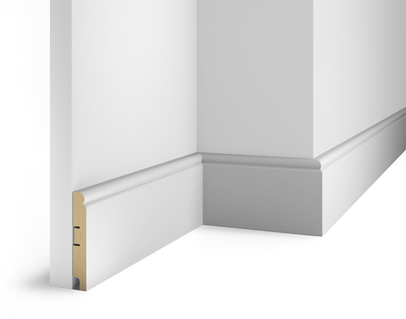 Плинтус МДФ под покраску Cosca Decor AP76 2400×100×16