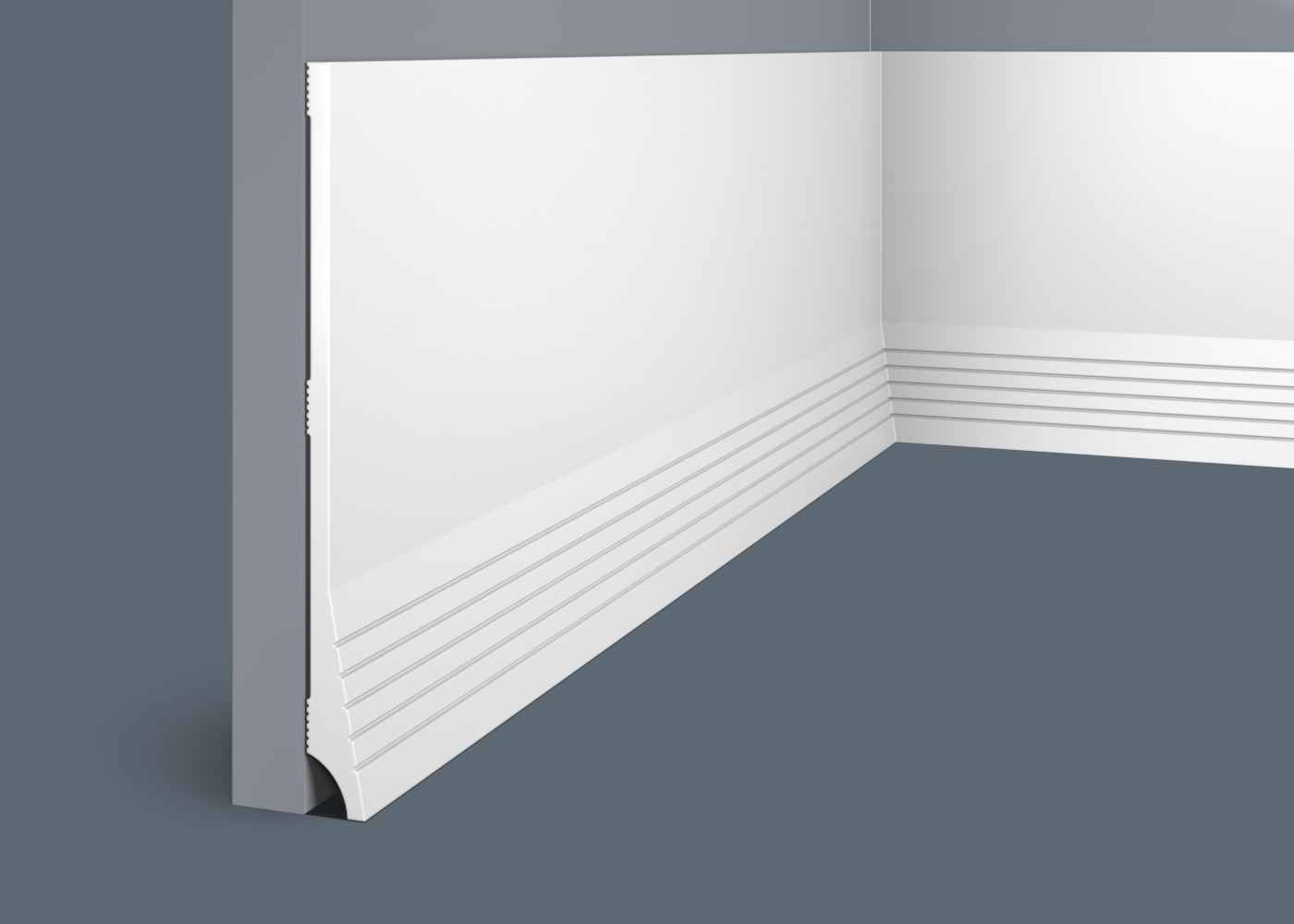 Плинтус под покраску Cosca Decor Экополимер PX036 2000×184×16