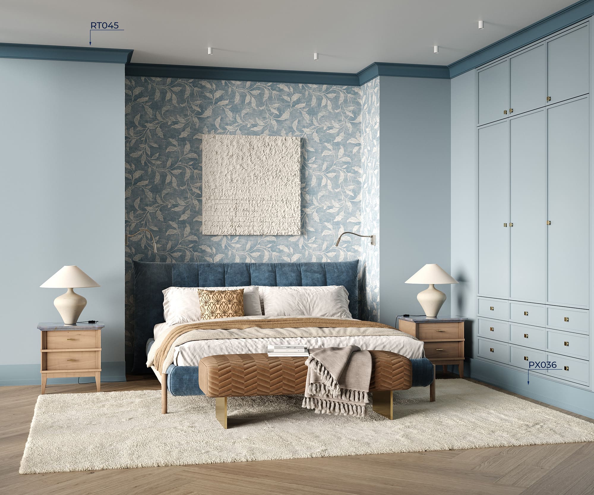 Плинтус под покраску Cosca Decor Экополимер PX036 2000×184×16 фото в интерьере