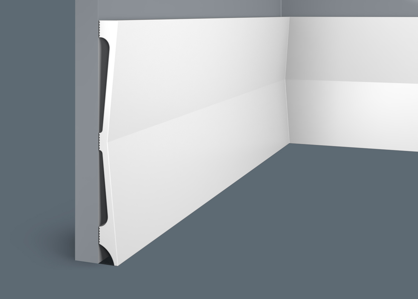 Плинтус под покраску Cosca Decor Экополимер PX039 2000×185×16