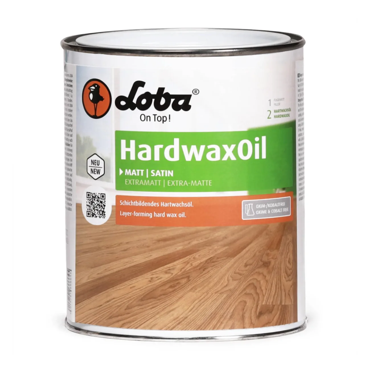 Масло с твердым воском для пола Loba Hardwax Oil 10509 Бесцветное 000003 матовое 0,75 л