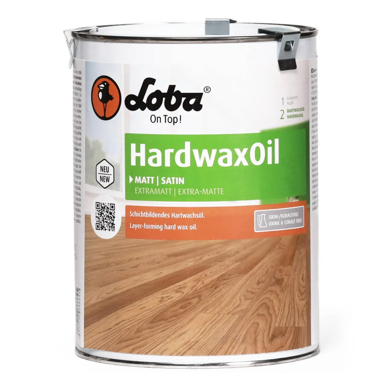 Масло с твердым воском для пола Loba Hardwax Oil 10509 Бесцветное 000003 матовое 2,5 л