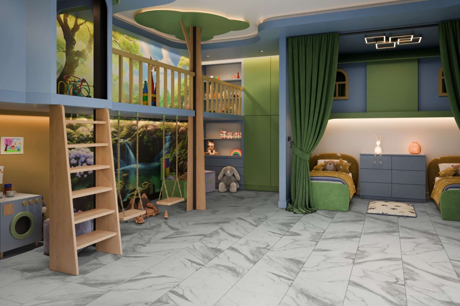 Кварцвиниловая плитка Damy Floor клеевая Ascent LVT Эверест Everest 124-1-LVT 912,4×455,2×2,5 фото в интерьере