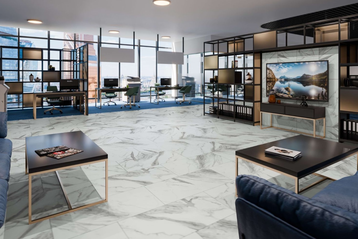 Кварцвиниловая плитка Damy Floor клеевая Ascent LVT Эверест Everest 124-1-LVT 912,4×455,2×2,5 фото в интерьере