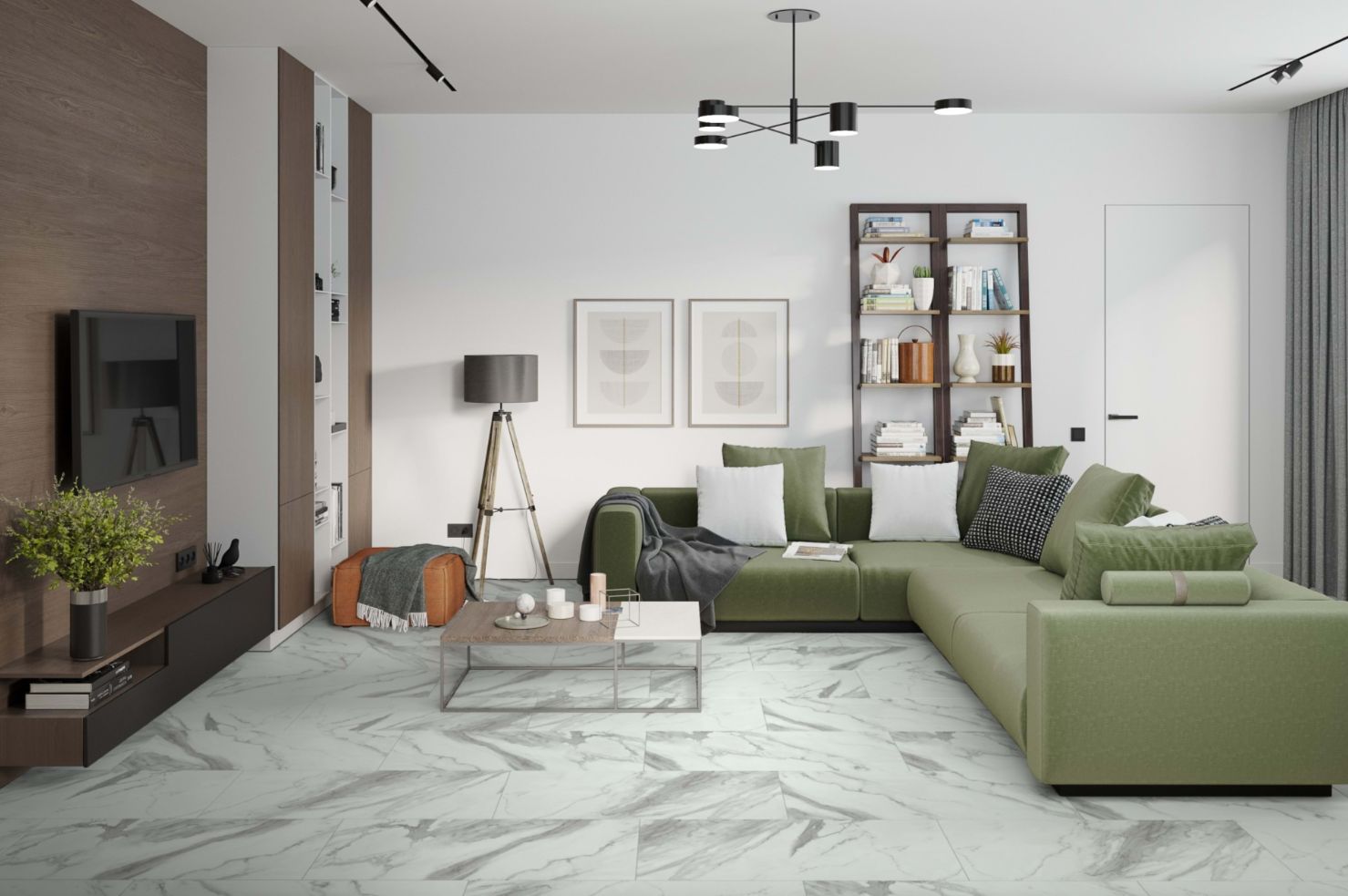 Кварцвиниловая плитка Damy Floor клеевая Ascent LVT Эверест Everest 124-1-LVT 912,4×455,2×2,5 фото в интерьере