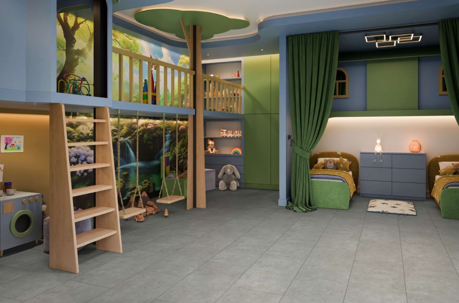 Кварцвиниловая плитка Damy Floor клеевая Ascent LVT Броуд-Пик Broad Peak 125-2-LVT 912,4×455,2×2,5 фото в интерьере