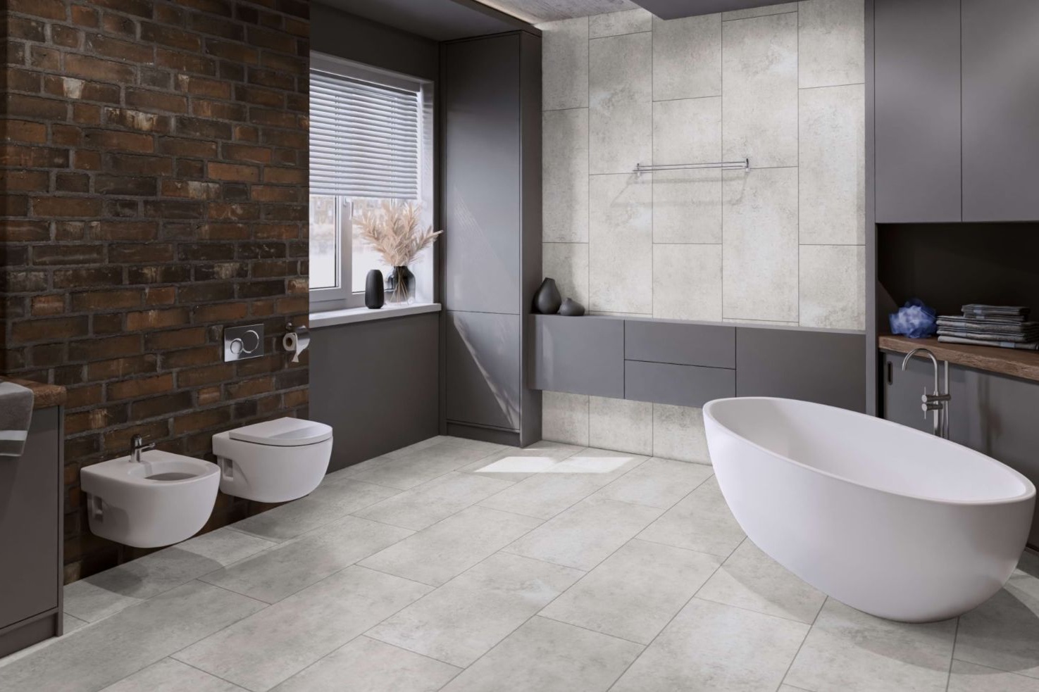 Кварцвиниловая плитка Damy Floor клеевая Ascent LVT Фудзияма Fujiyama JYM533-03-LVT 912,4×455,2×2,5 фото в интерьере