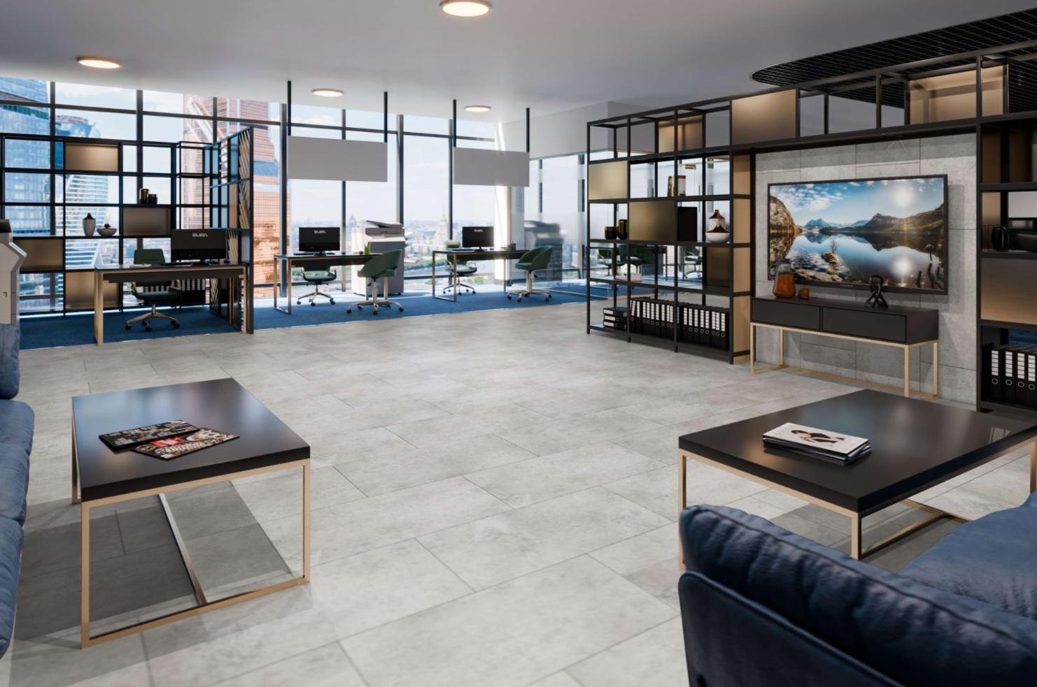 Кварцвиниловая плитка Damy Floor клеевая Ascent LVT Фудзияма Fujiyama JYM533-03-LVT 912,4×455,2×2,5 фото в интерьере