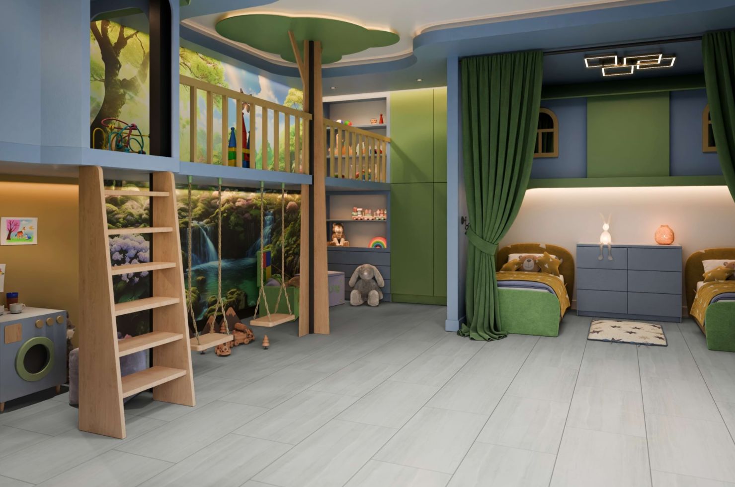 Кварцвиниловая плитка Damy Floor клеевая Ascent LVT Кайлас Kailash CDM271-03-LVT 912,4×455,2×2,5 фото в интерьере