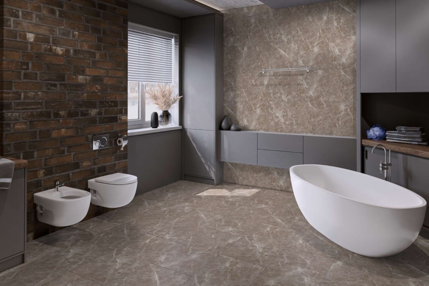 Кварцвиниловая плитка Damy Floor клеевая Ascent LVT Макалу Makalu LQ8132-2-LVT 912,4×455,2×2,5 фото в интерьере