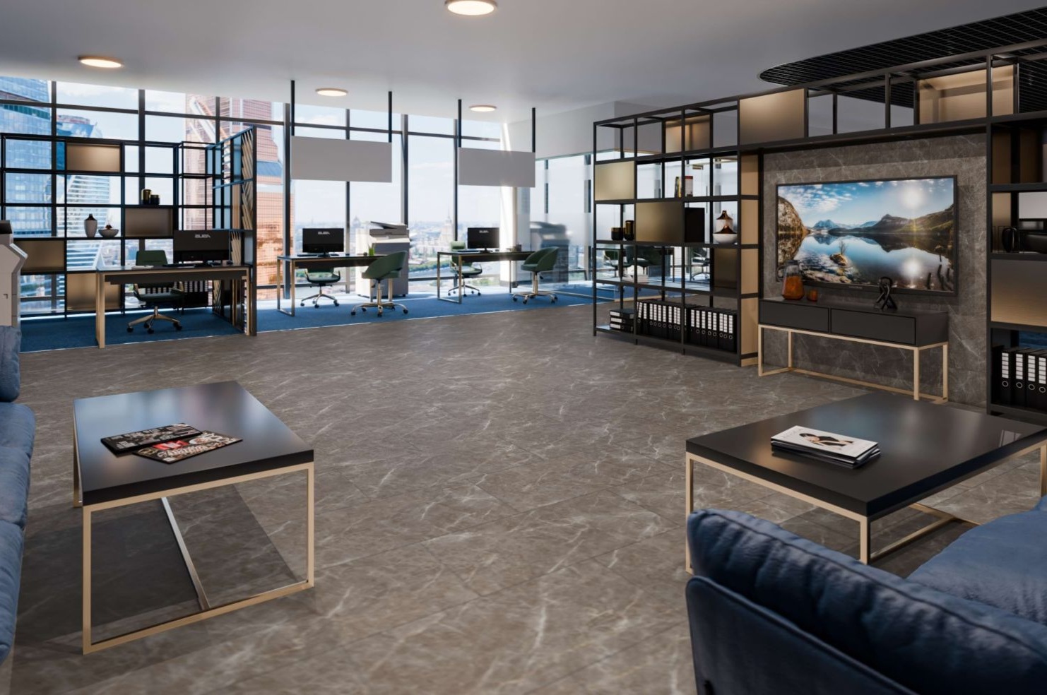 Кварцвиниловая плитка Damy Floor клеевая Ascent LVT Макалу Makalu LQ8132-2-LVT 912,4×455,2×2,5 фото в интерьере