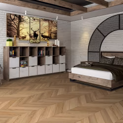 Кварцвиниловая плитка Damy Floor клеевая Chevron LVT Лувр DF04-Ch-LVT французская елка 600×127×2,5