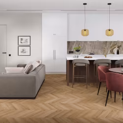 Кварцвиниловая плитка Damy Floor клеевая Chevron LVT Лувр DF04-Ch-LVT французская елка 600×127×2,5