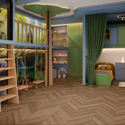 Кварцвиниловая плитка Damy Floor клеевая Chevron LVT Лувр DF04-Ch-LVT французская елка 600×127×2,5