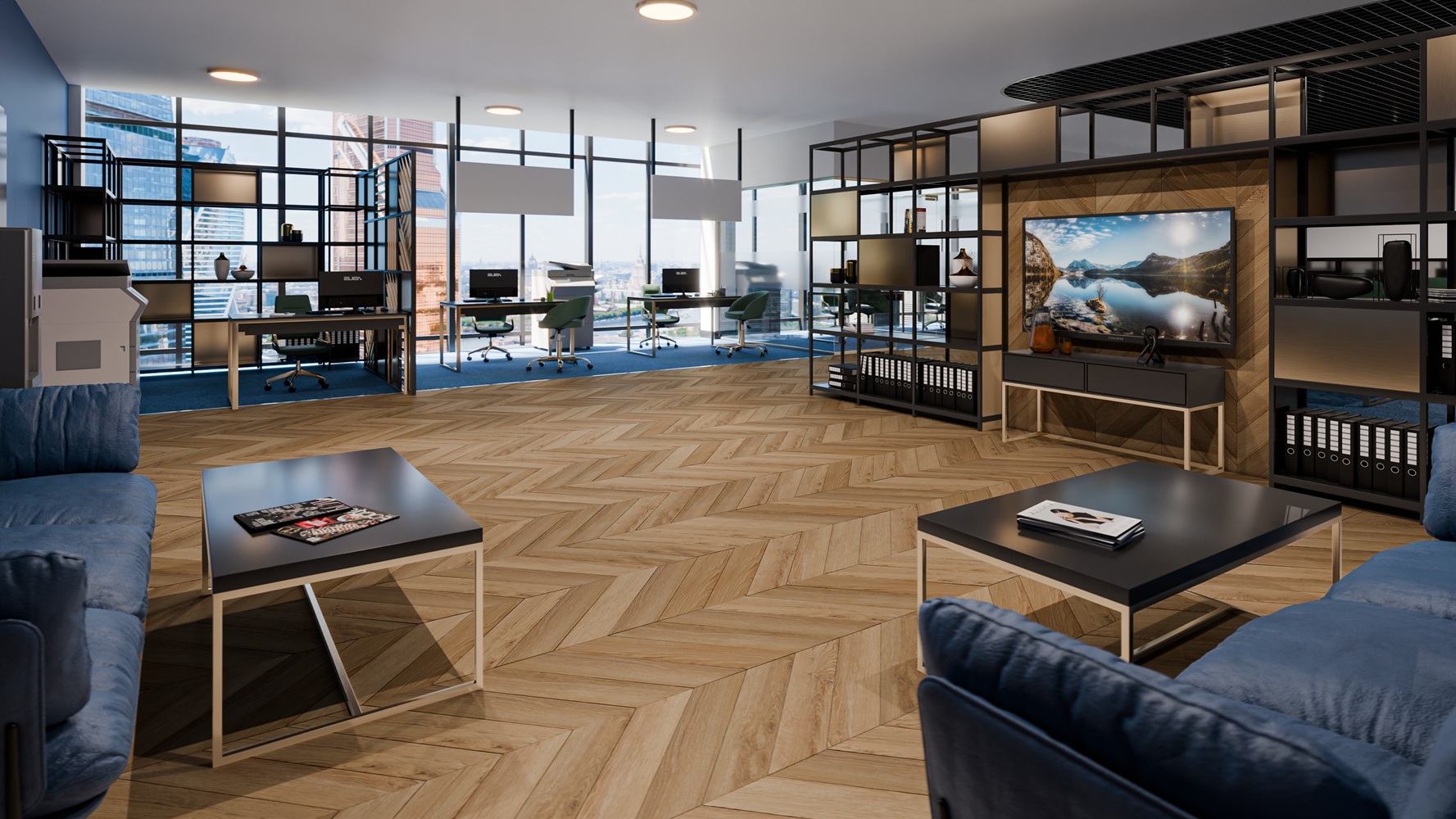 Кварцвиниловая плитка Damy Floor клеевая Chevron LVT Лувр Louvre DF04-Ch-LVT французская елка 600×127×2,5 фото в интерьере