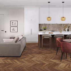 Кварцвиниловая плитка Damy Floor клеевая Chevron LVT Шайо DF07-Ch-LVT французская елка 600×127×2,5