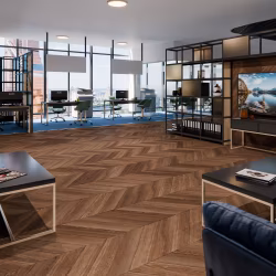 Кварцвиниловая плитка Damy Floor клеевая Chevron LVT Шайо DF07-Ch-LVT французская елка 600×127×2,5