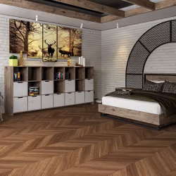 Кварцвиниловая плитка Damy Floor клеевая Chevron LVT Шайо DF07-Ch-LVT французская елка 600×127×2,5