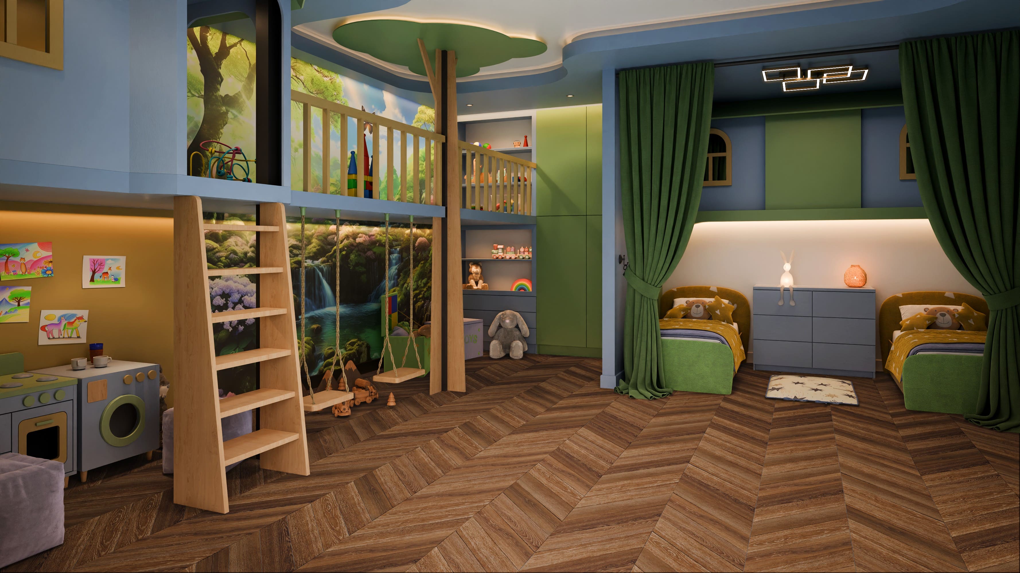 Кварцвиниловая плитка Damy Floor клеевая Chevron LVT Шайо Chaillot DF07-Ch-LVT французская елка 600×127×2,5 фото в интерьере