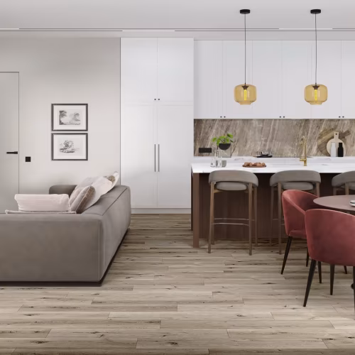 Кварцвиниловая плитка Damy Floor клеевая Family LVT Дуб Лофт 1508-1-LVT 1227×187×2,5