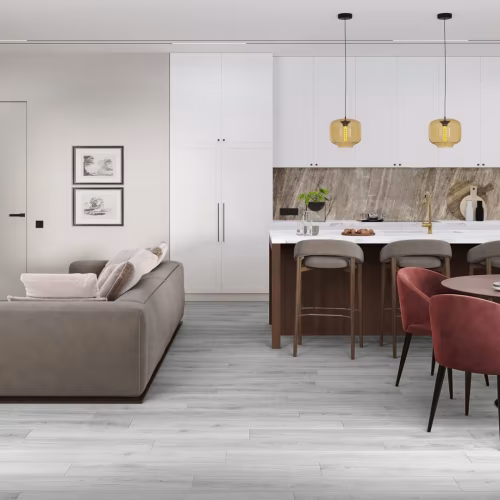 Кварцвиниловая плитка Damy Floor клеевая Family LVT Дуб Альпийский 1536-2-LVT 1227×187×2,5